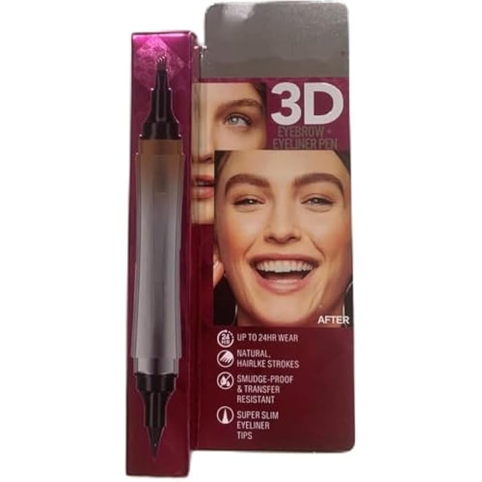 Eyebrow Pencil, Eyeliner Pencil 2 in 1 Eyebrow Tint, Eyebrow Make Up, Waterproof Eyebrow Pencile, 3D Waterproof Microblading Pen for Eyebrows (dark Brown) - Image 5